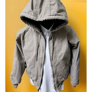 Berne Tough Canvas Quilt Lined Insulated Work Jacket Tan Women's XL 18-20 VTG